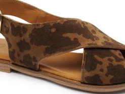 Coco Abricot MAGNIERES Marron Sandales Plates Femme