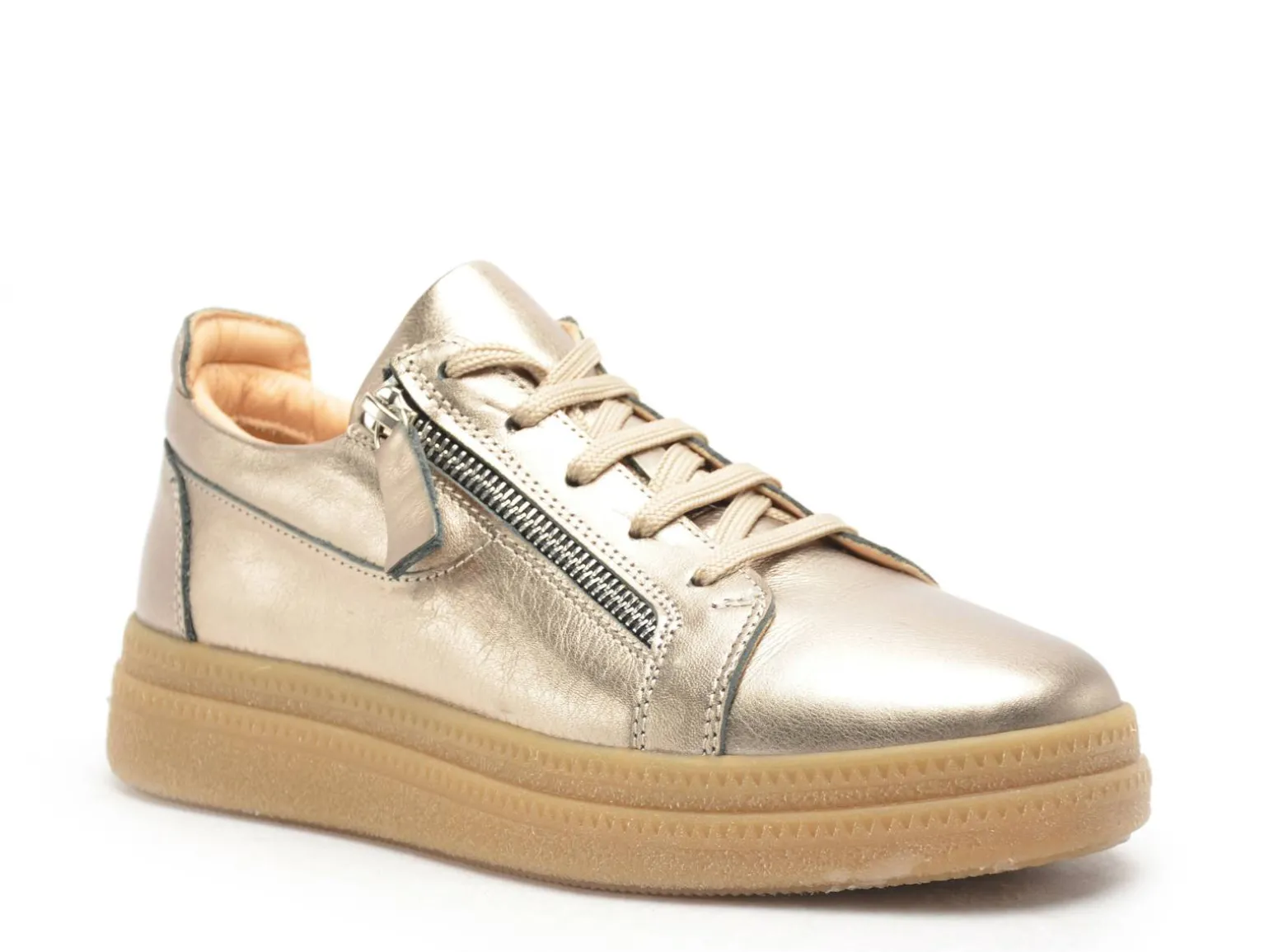 Coco Abricot MALAFRETAZ Or Baskets Basses Femme