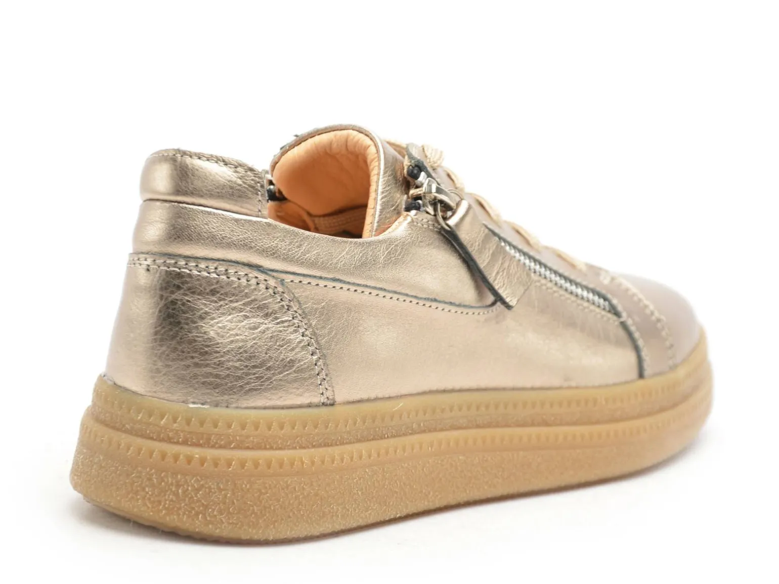 Coco Abricot MALAFRETAZ Or Baskets Basses Femme