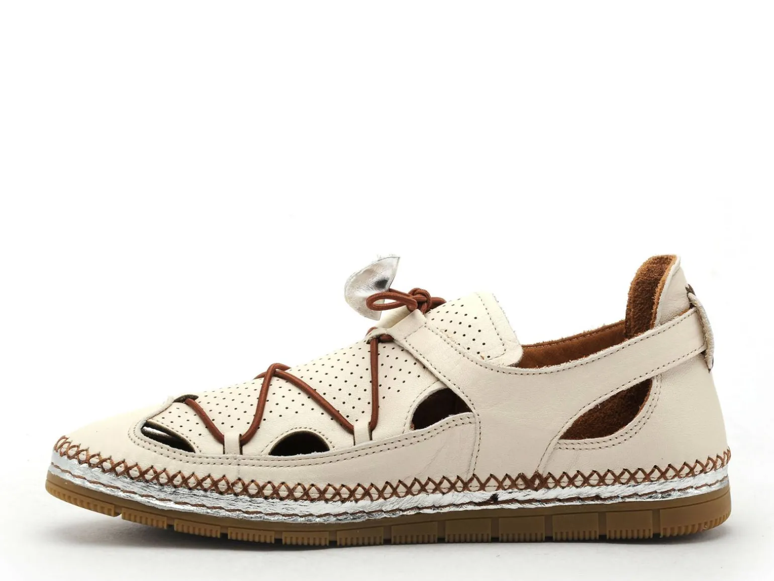 Coco Abricot MELINNEW Blanc Mocassins Femme