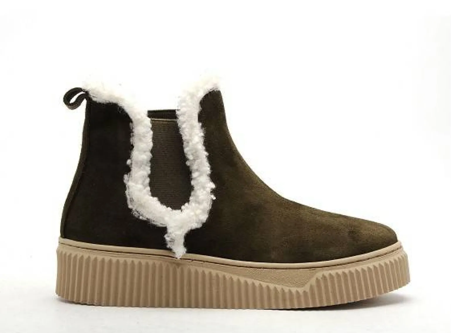 Coco Abricot MENILLES Kaki Boots et Bottines Plates Femme