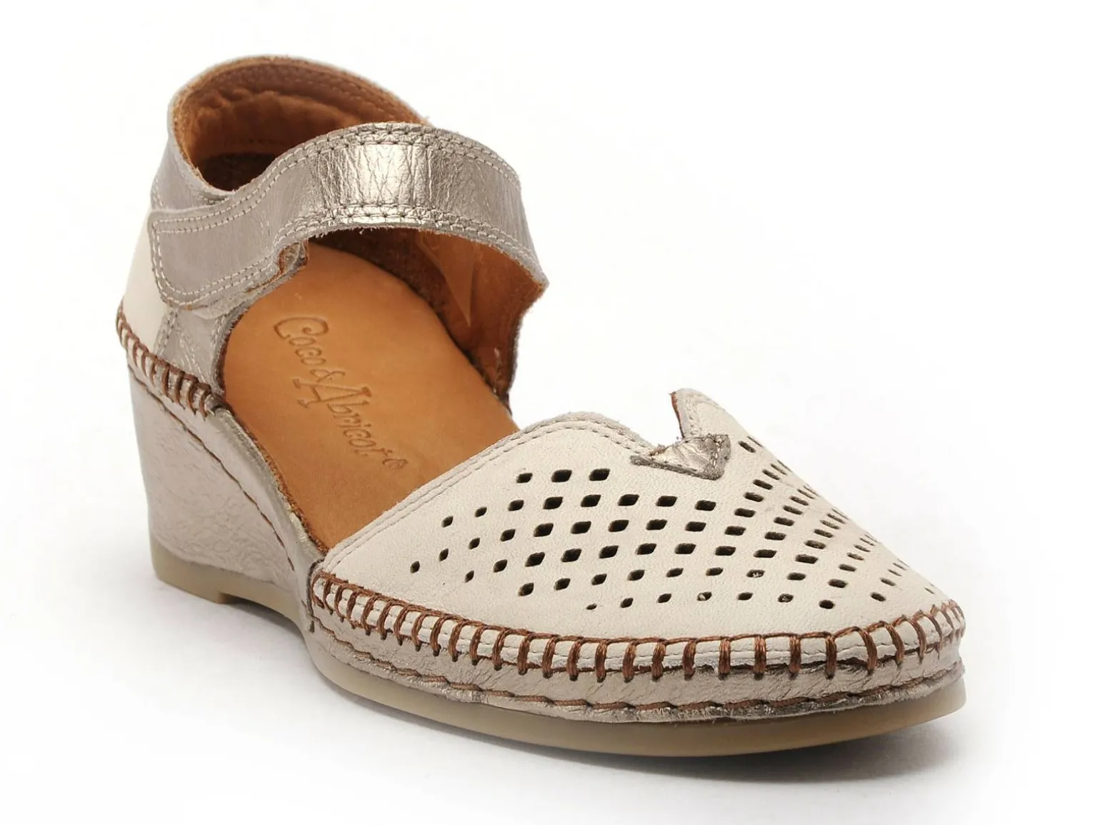 Coco Abricot MIONNAY Blanc Sandales à Talons Femme