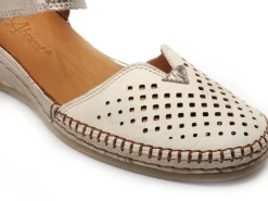 Coco Abricot MIONNAY Blanc Sandales à Talons Femme