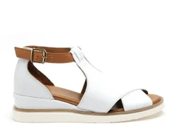 Coco Abricot MISSILLAC Blanc Sandales Plates Femme