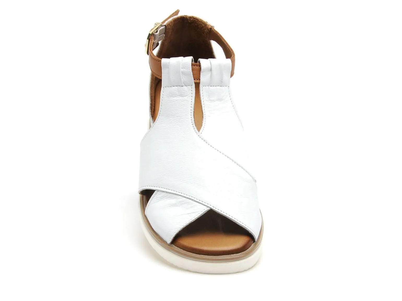 Coco Abricot MISSILLAC Blanc Sandales Plates Femme