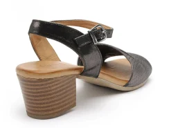 Coco Abricot MUN Noir Sandales à Talons Femme