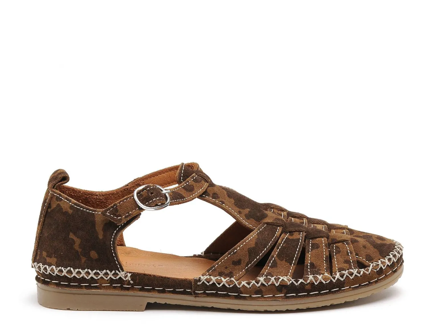 Coco Abricot MUSIGNY Marron Sandales Plates Femme