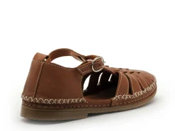 Coco Abricot MUSIGNY Marron Sandales Plates Femme