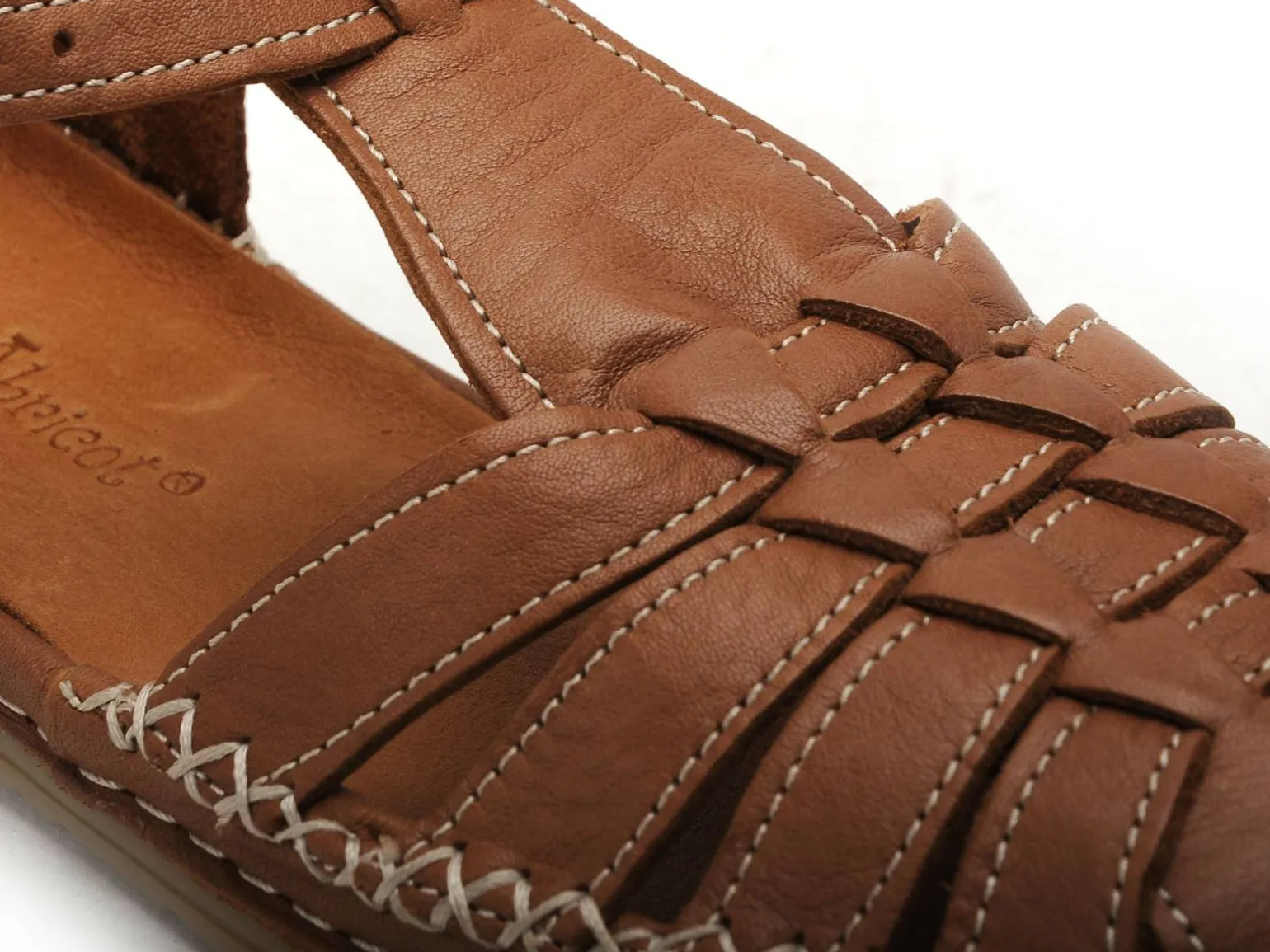 Coco Abricot MUSIGNY Marron Sandales Plates Femme