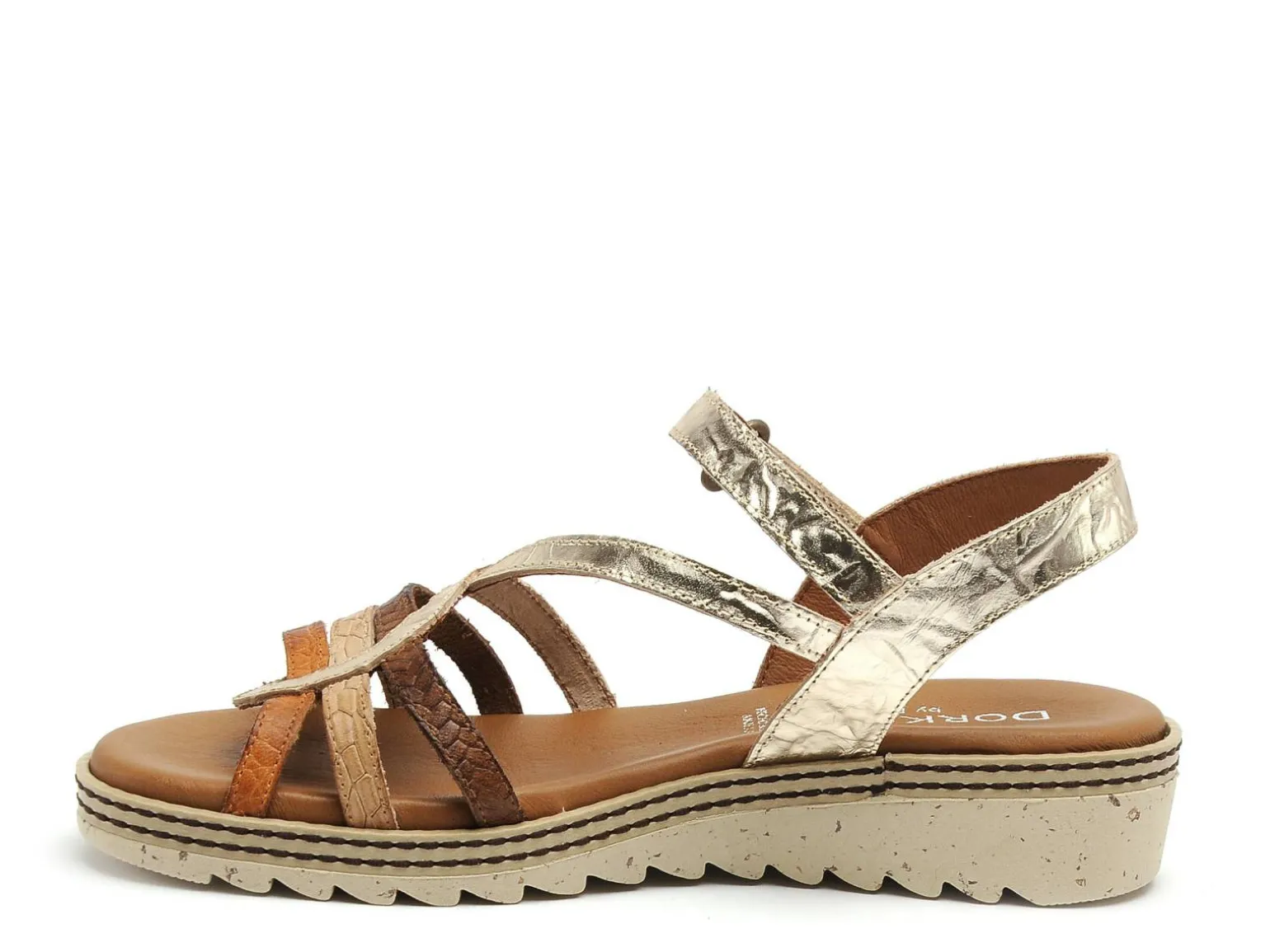 Dorking D9113 Or Sandales à Talons Femme