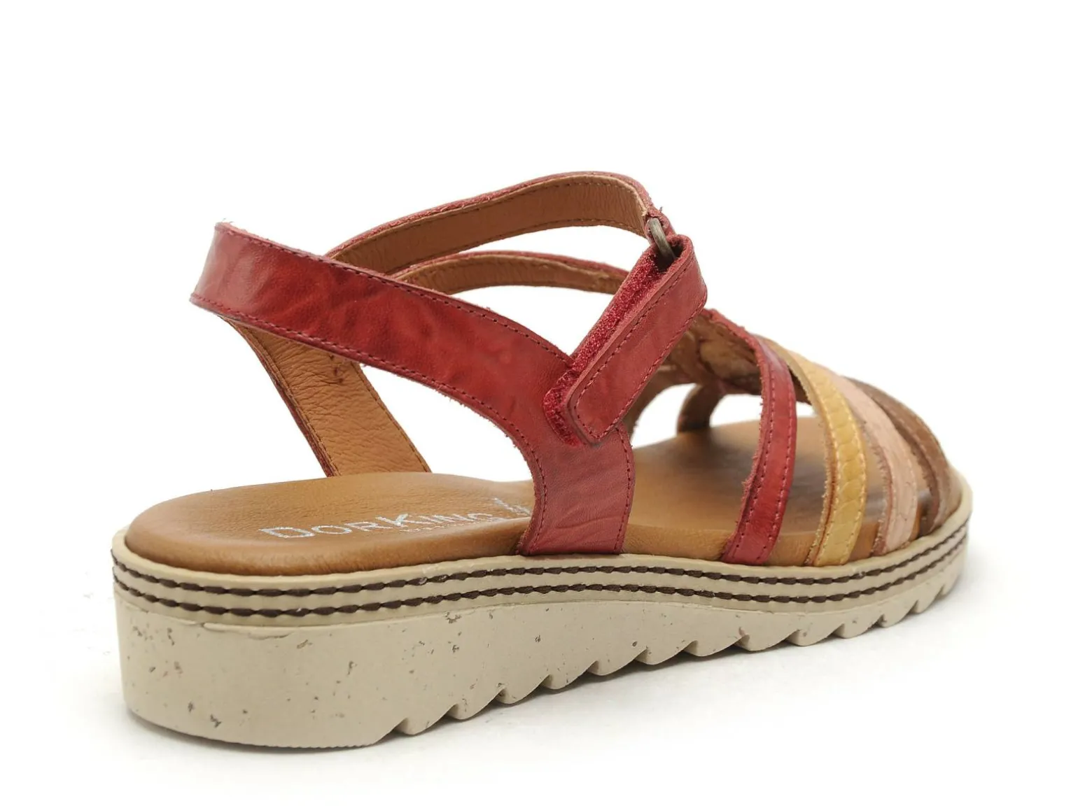 Dorking D9113 Rouge Sandales à Talons Femme