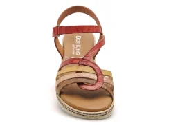 Dorking D9113 Rouge Sandales à Talons Femme