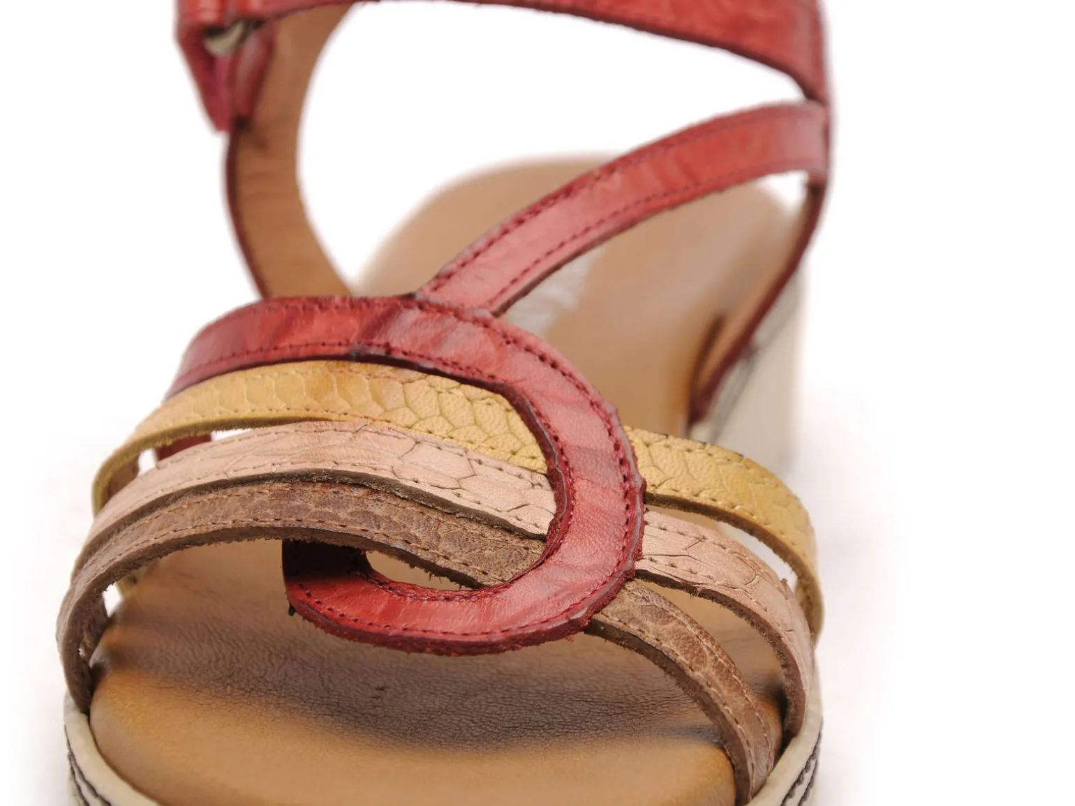 Dorking D9113 Rouge Sandales à Talons Femme