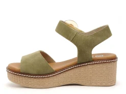 Dorking D9450 Vert Sandales à Talons Femme