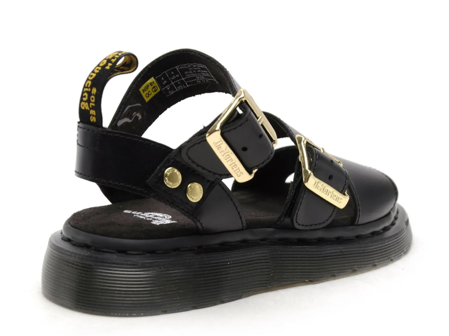 Dr Martens GRYPHON STRAP SANDAL Noir Sandales Plates Femme