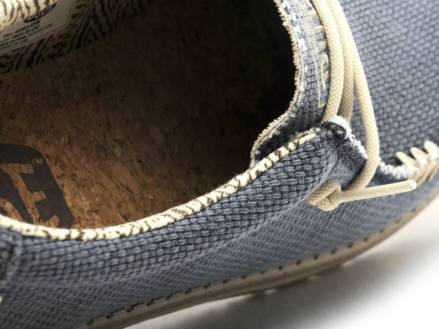 DUDE WALLY BRAIDED Bleu Mocassins Homme