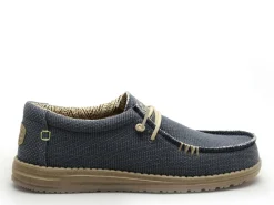 DUDE WALLY BRAIDED Bleu Mocassins Homme