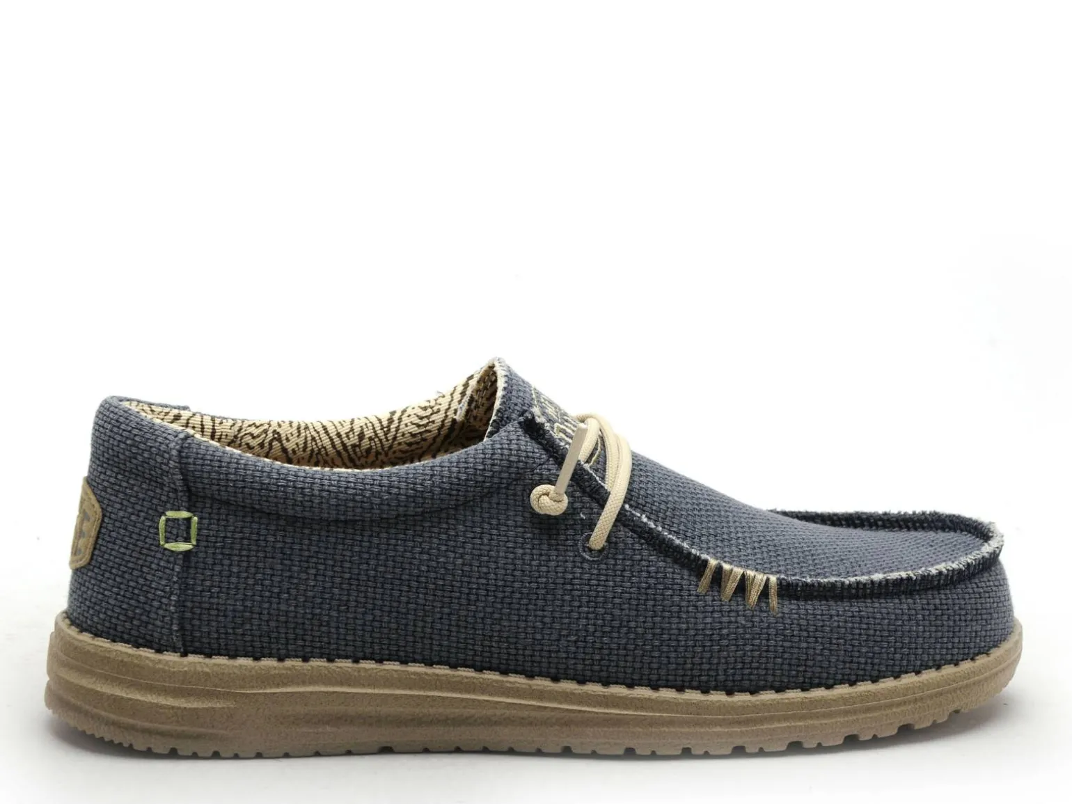 DUDE WALLY BRAIDED Bleu Mocassins Homme