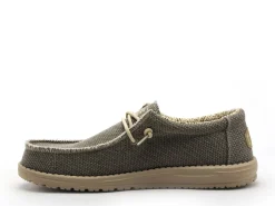 DUDE WALLY BRAIDED Kaki Mocassins Homme
