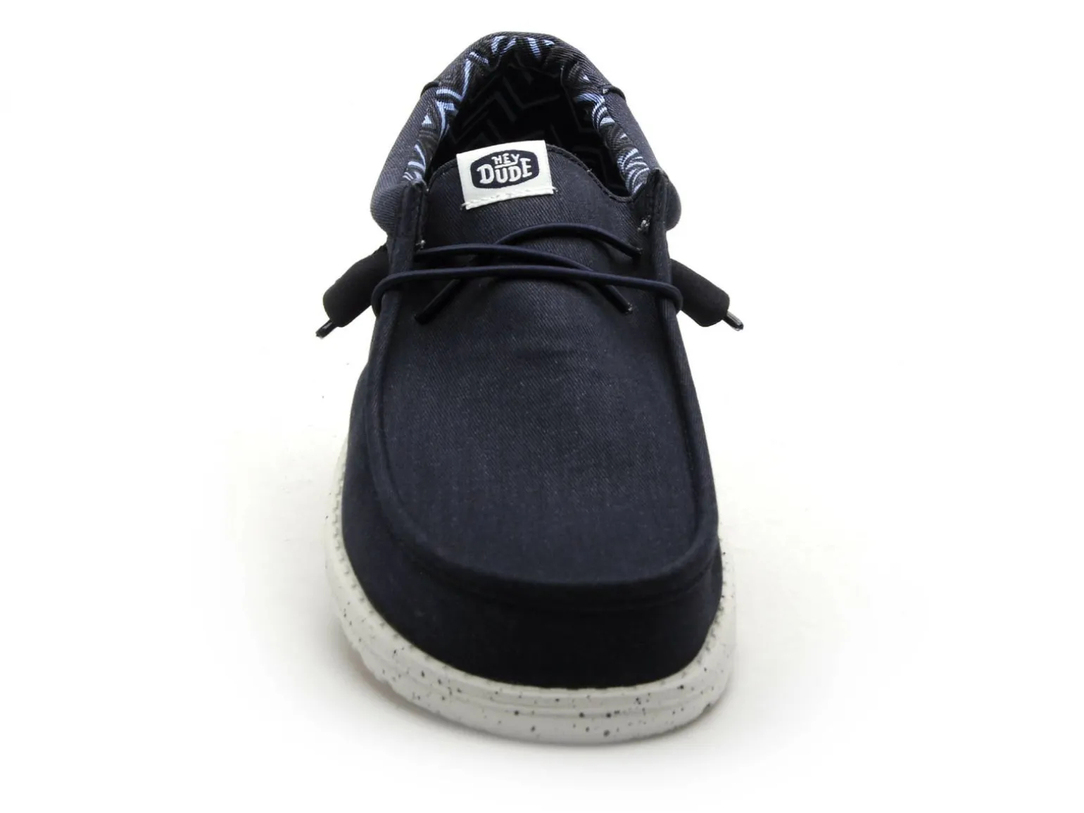 DUDE WALLY STRETCH CANVAS Bleu Mocassins Homme