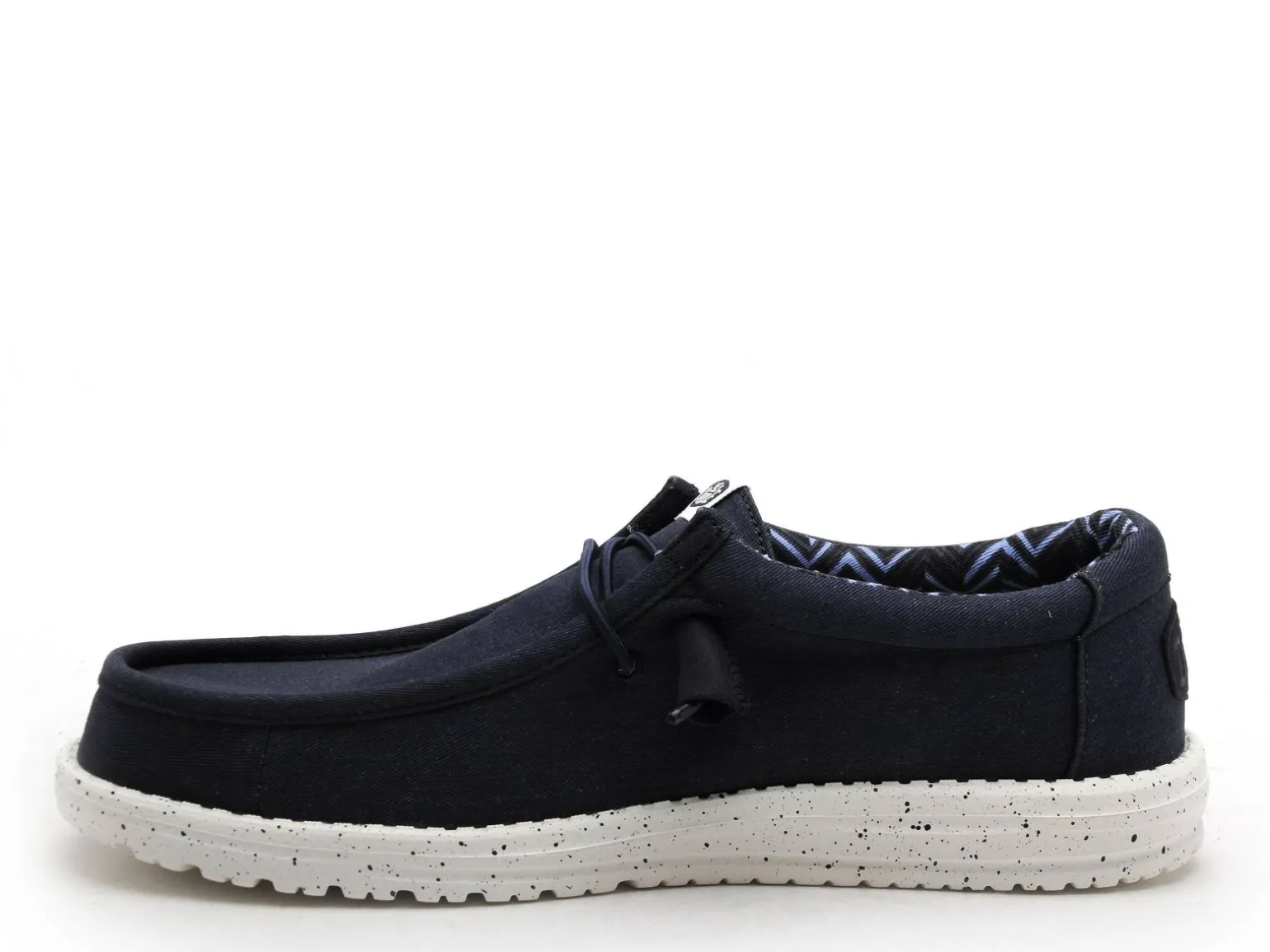 DUDE WALLY STRETCH CANVAS Bleu Mocassins Homme