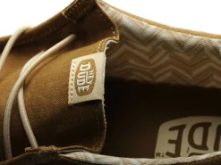 DUDE WALLY STRETCH CANVAS Marron Mocassins Homme