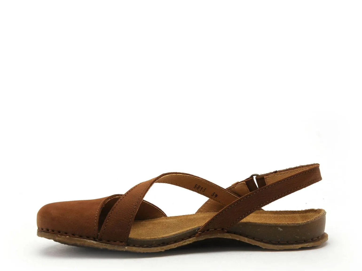 El Naturalista PANGLAO 5813 Marron Sandales Plates Femme