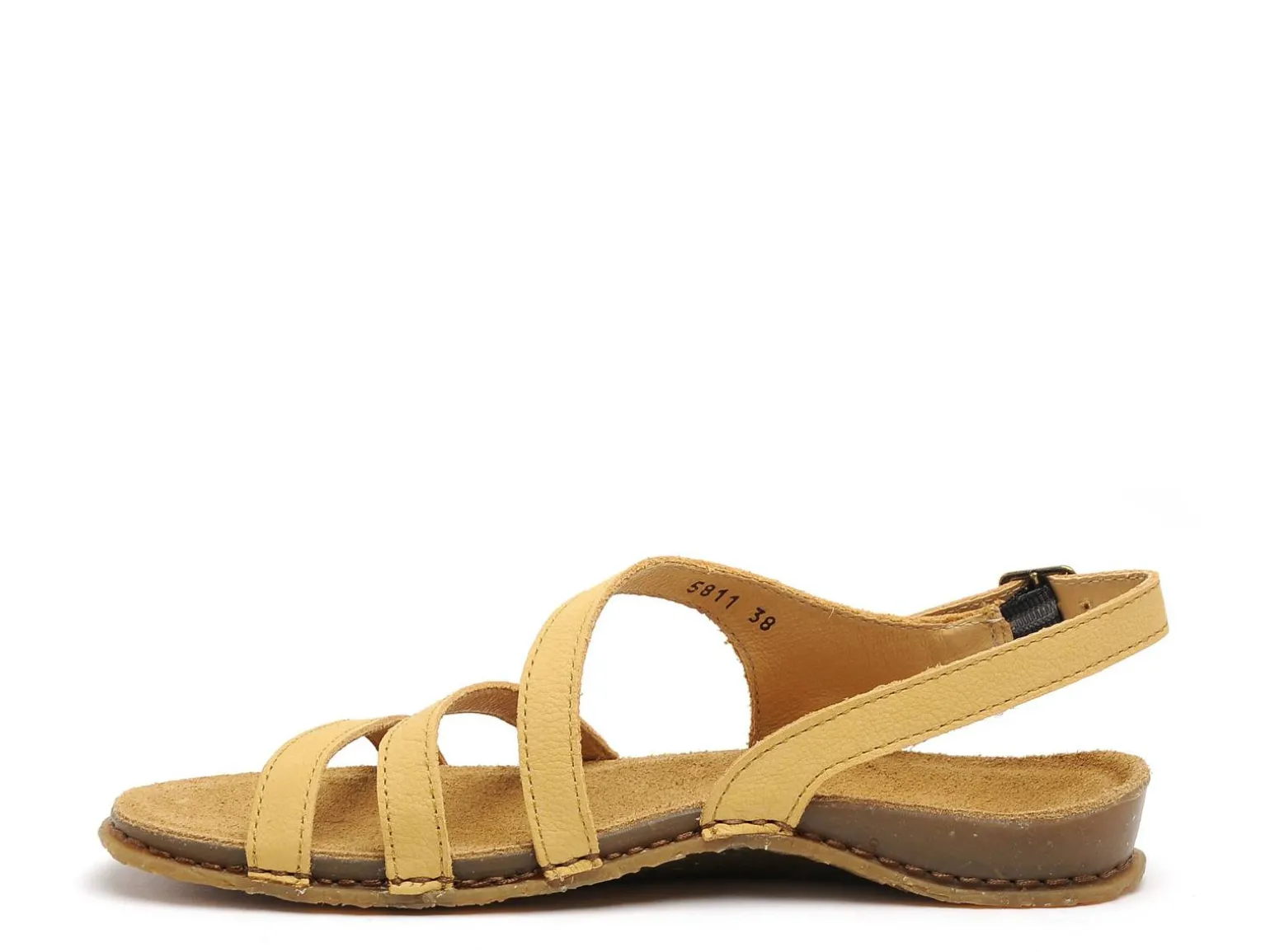 El Naturalista PANGLAO N5811 Jaune Sandales Plates Femme