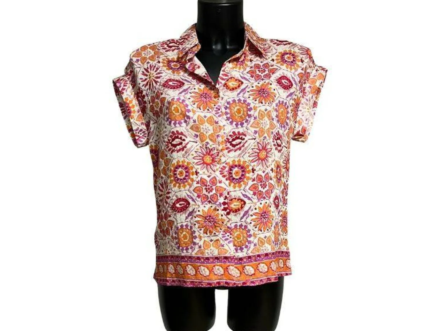 Emma Ella Chemisier Orange N6170 14 Chemisiers et Tuniques Femme