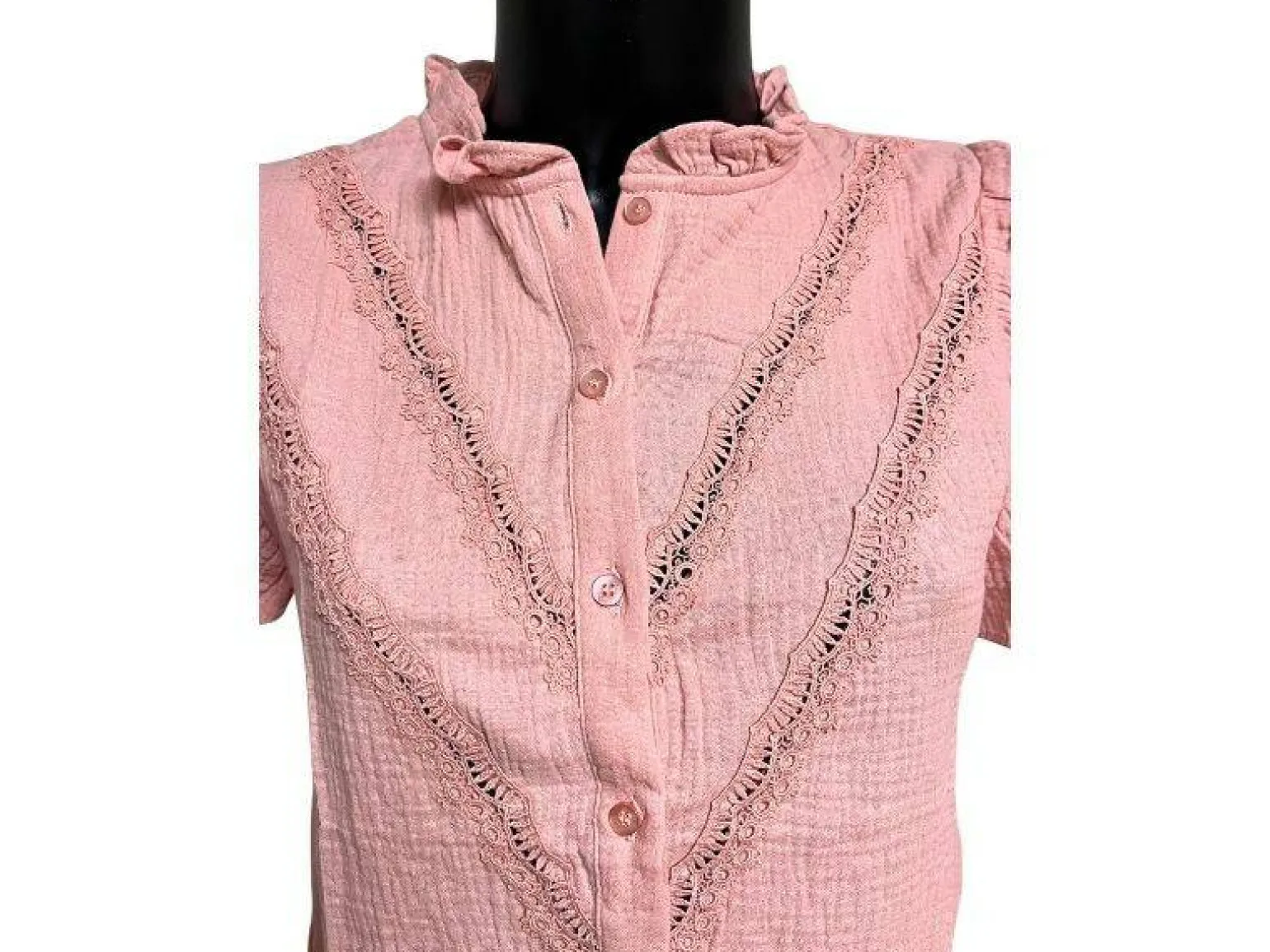 Emma Ella Chemisier Rose N6304 Chemisiers et Tuniques Femme
