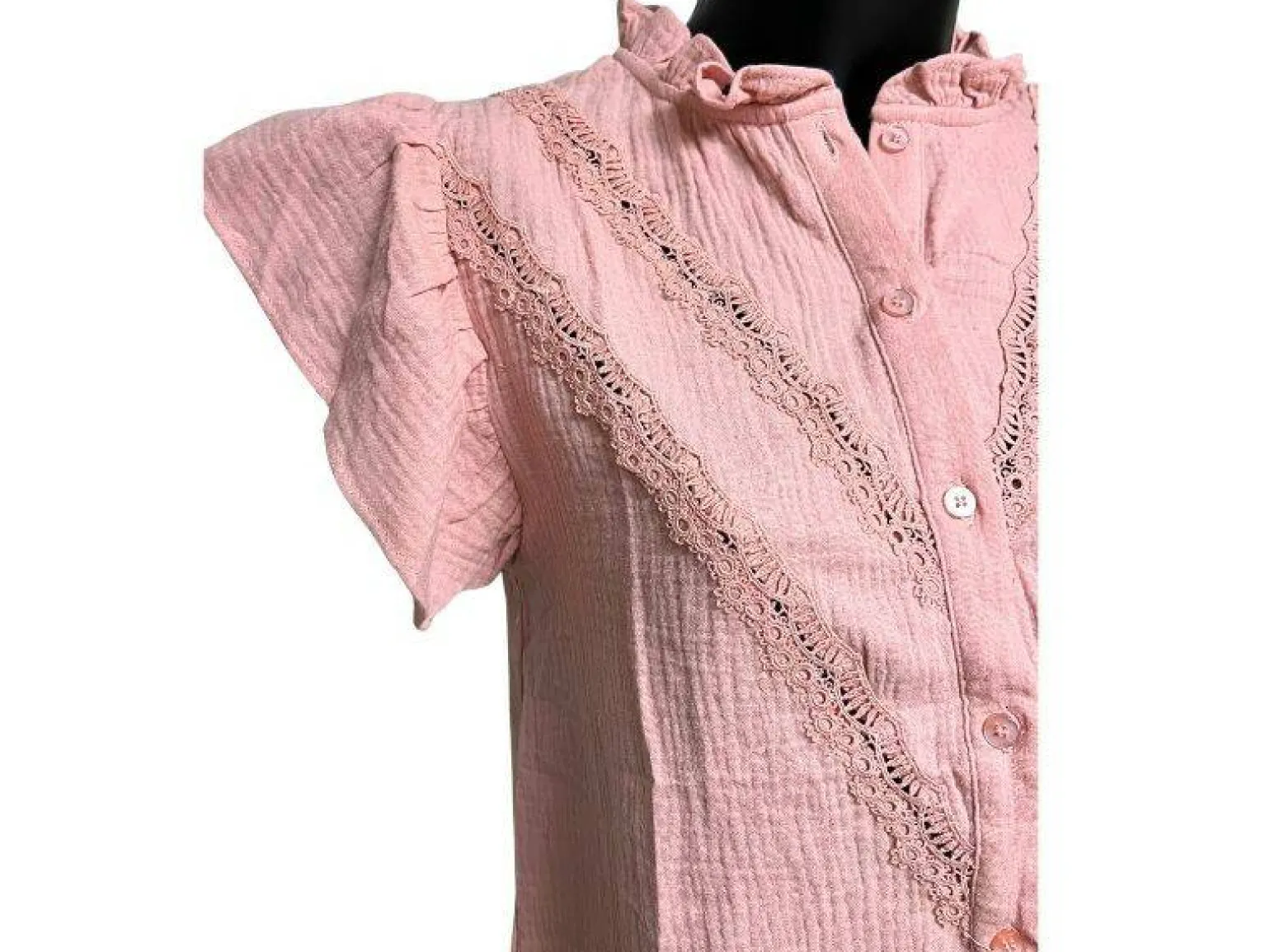 Emma Ella Chemisier Rose N6304 Chemisiers et Tuniques Femme