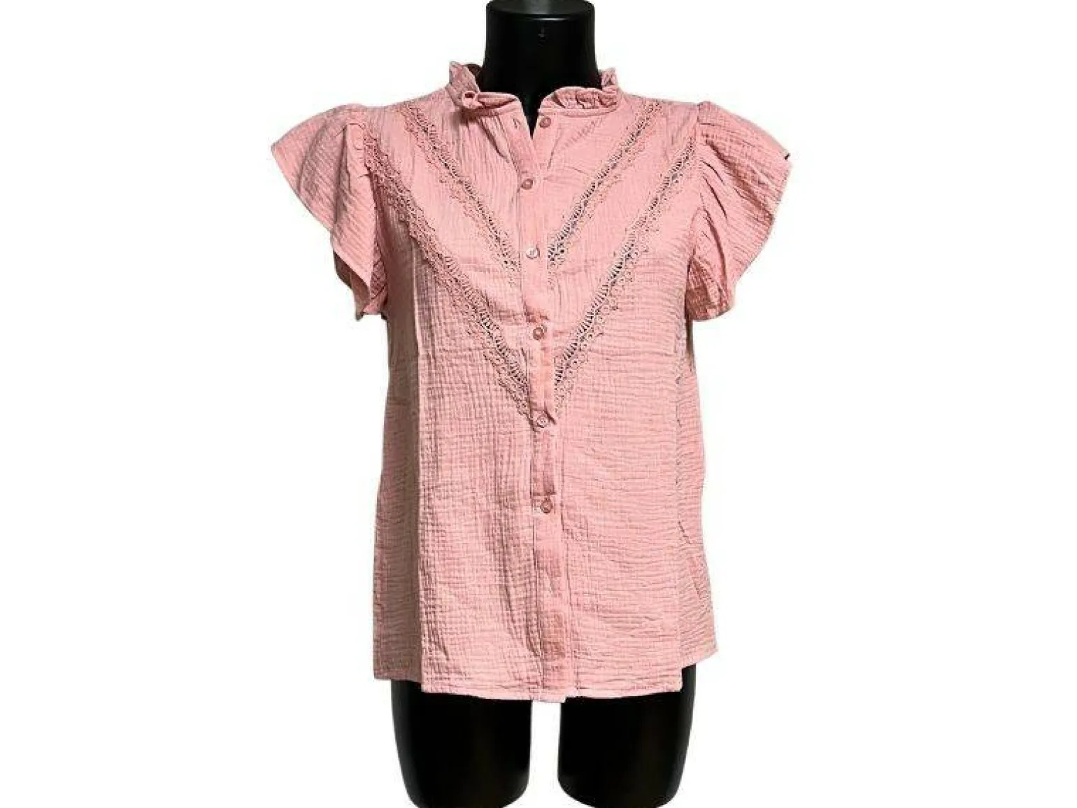 Emma Ella Chemisier Rose N6304 Chemisiers et Tuniques Femme