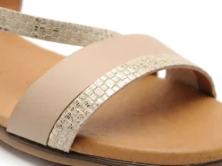 Eva Frutos 3015 Beige Sandales Plates Femme