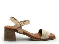 Eva Frutos 3490 Beige Sandales à Talons Femme