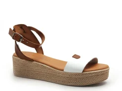 Eva Frutos 5352 Blanc Sandales à Talons Femme
