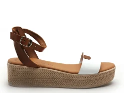 Eva Frutos 5352 Blanc Sandales à Talons Femme