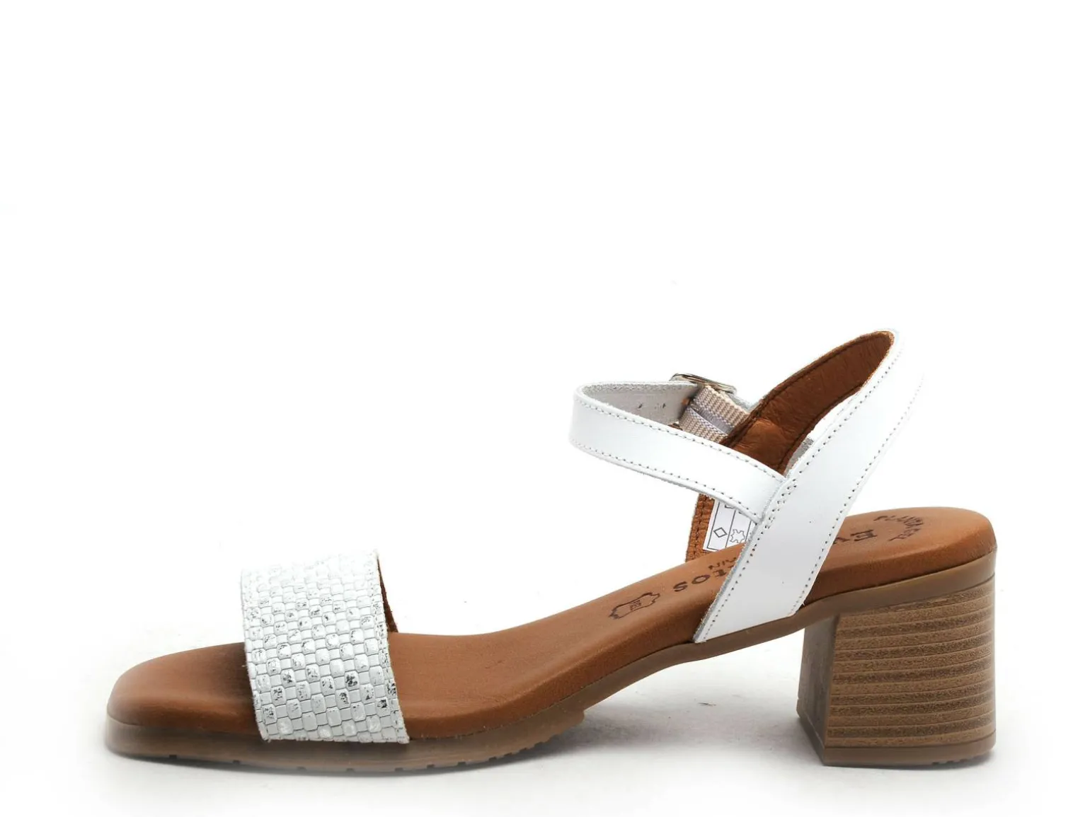 Eva Frutos 3490 Blanc Sandales à Talons Femme