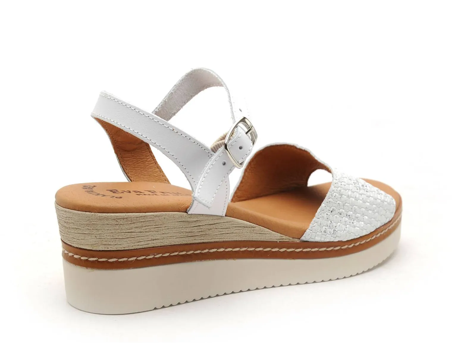 Eva Frutos 569 Blanc Sandales à Talons Femme