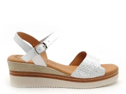 Eva Frutos 569 Blanc Sandales à Talons Femme