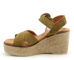 Eva Frutos 5816 Kaki Sandales à Talons Femme