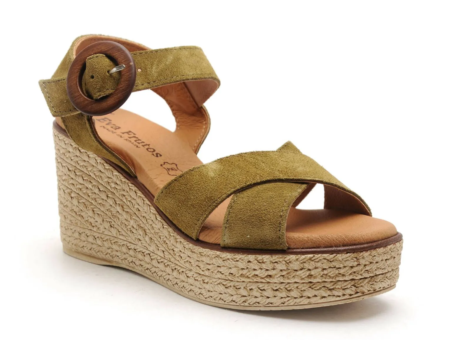 Eva Frutos 5816 Kaki Sandales à Talons Femme