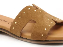 Eva Frutos 3054 Marron Mules et Sabots Plats Femme