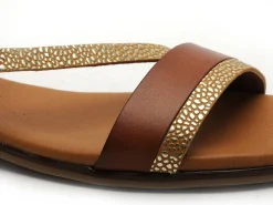 Eva Frutos 3015 Marron Sandales Plates Femme