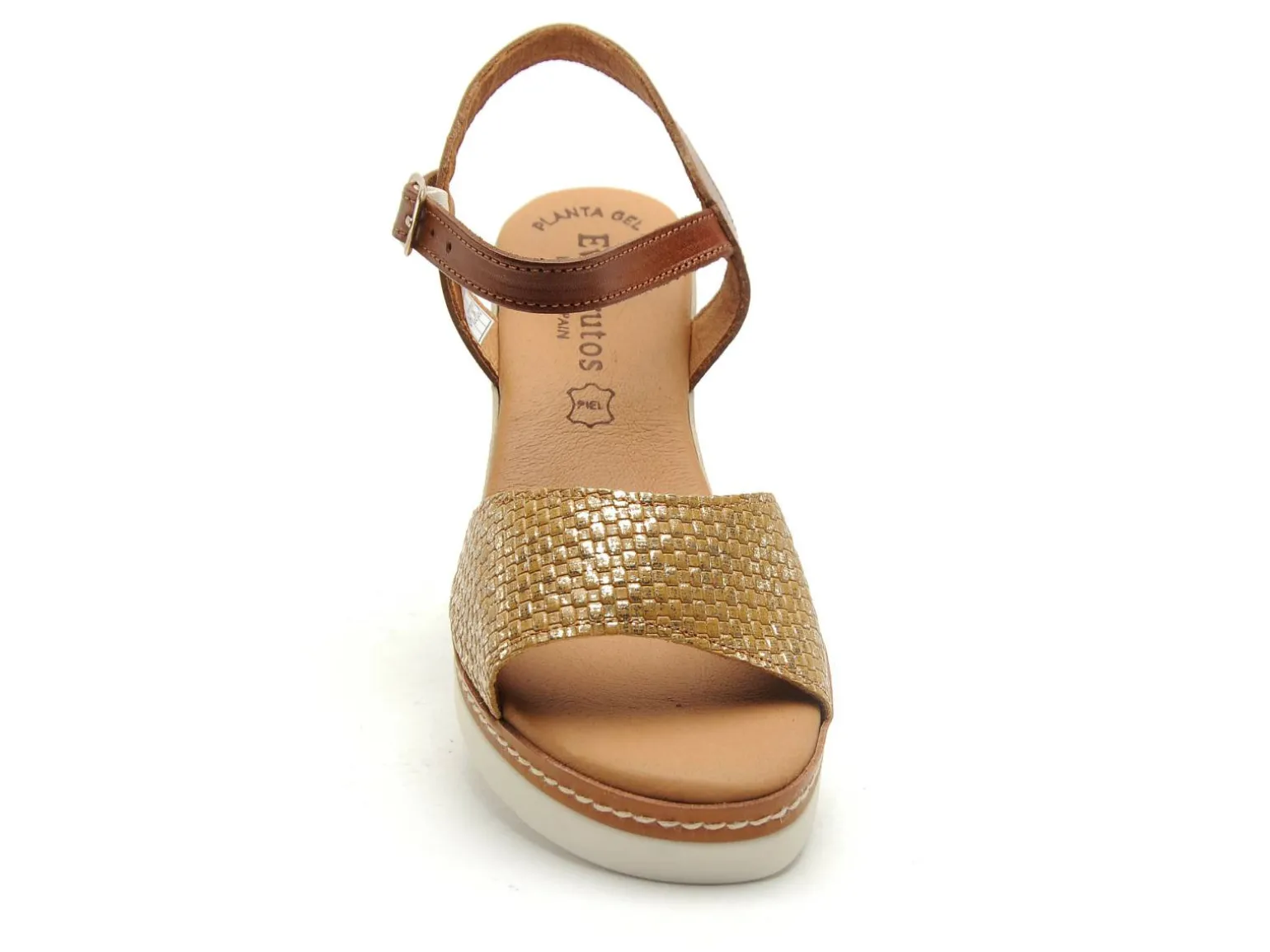 Eva Frutos 569 Marron Sandales à Talons Femme