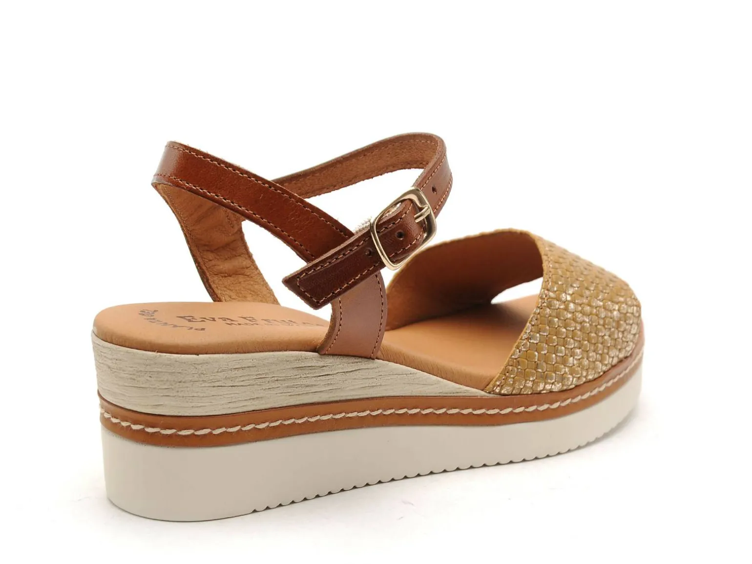 Eva Frutos 569 Marron Sandales à Talons Femme
