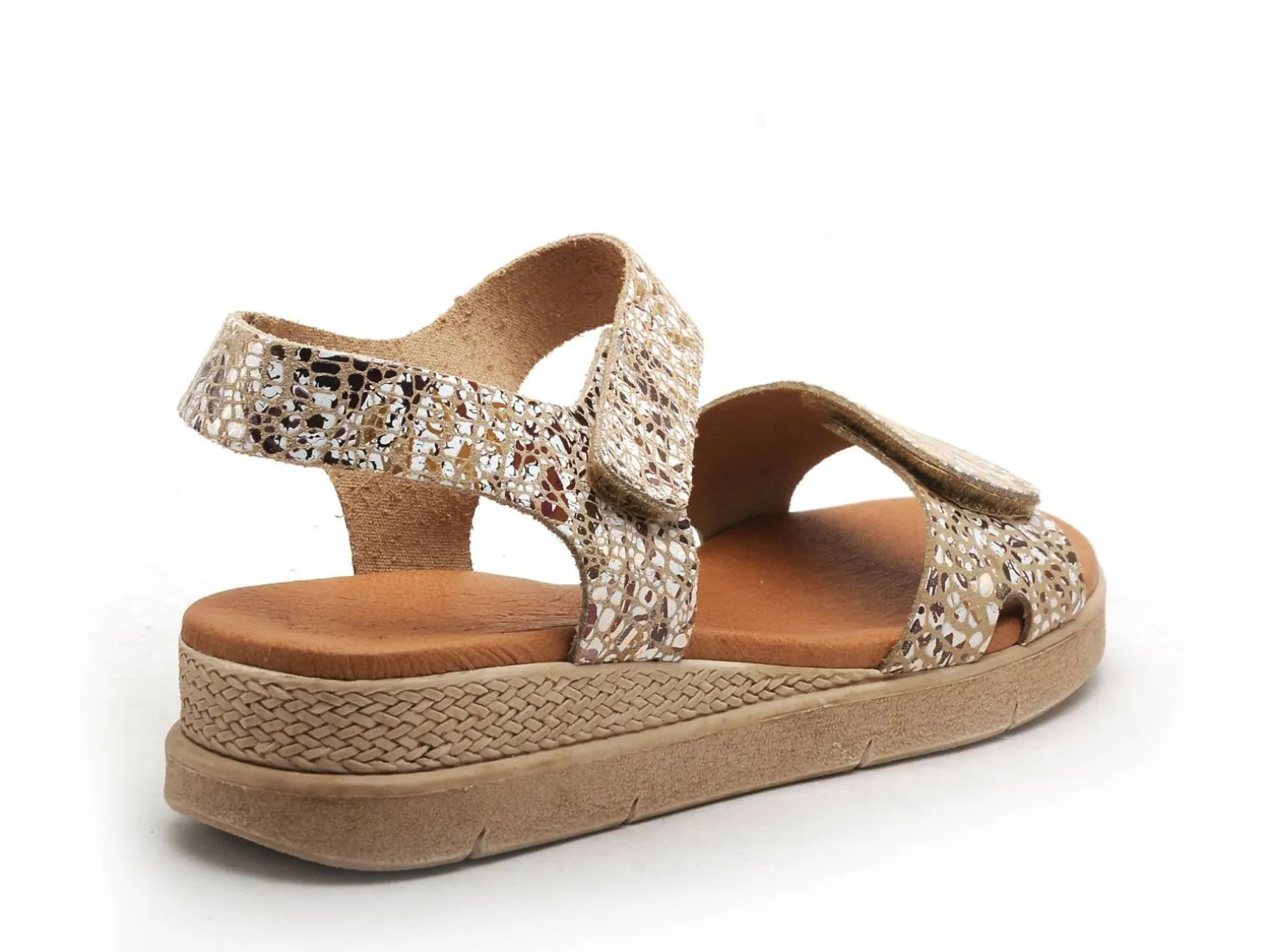 Eva Frutos 5265 MULTI Beige Sandales à Talons Femme