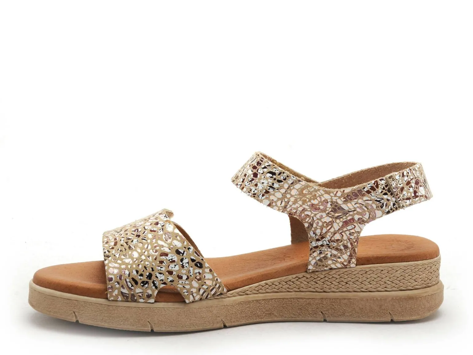 Eva Frutos 5265 MULTI Beige Sandales à Talons Femme