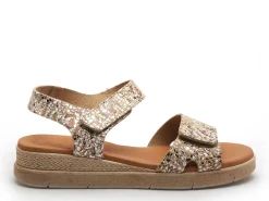Eva Frutos 5265 MULTI Beige Sandales à Talons Femme