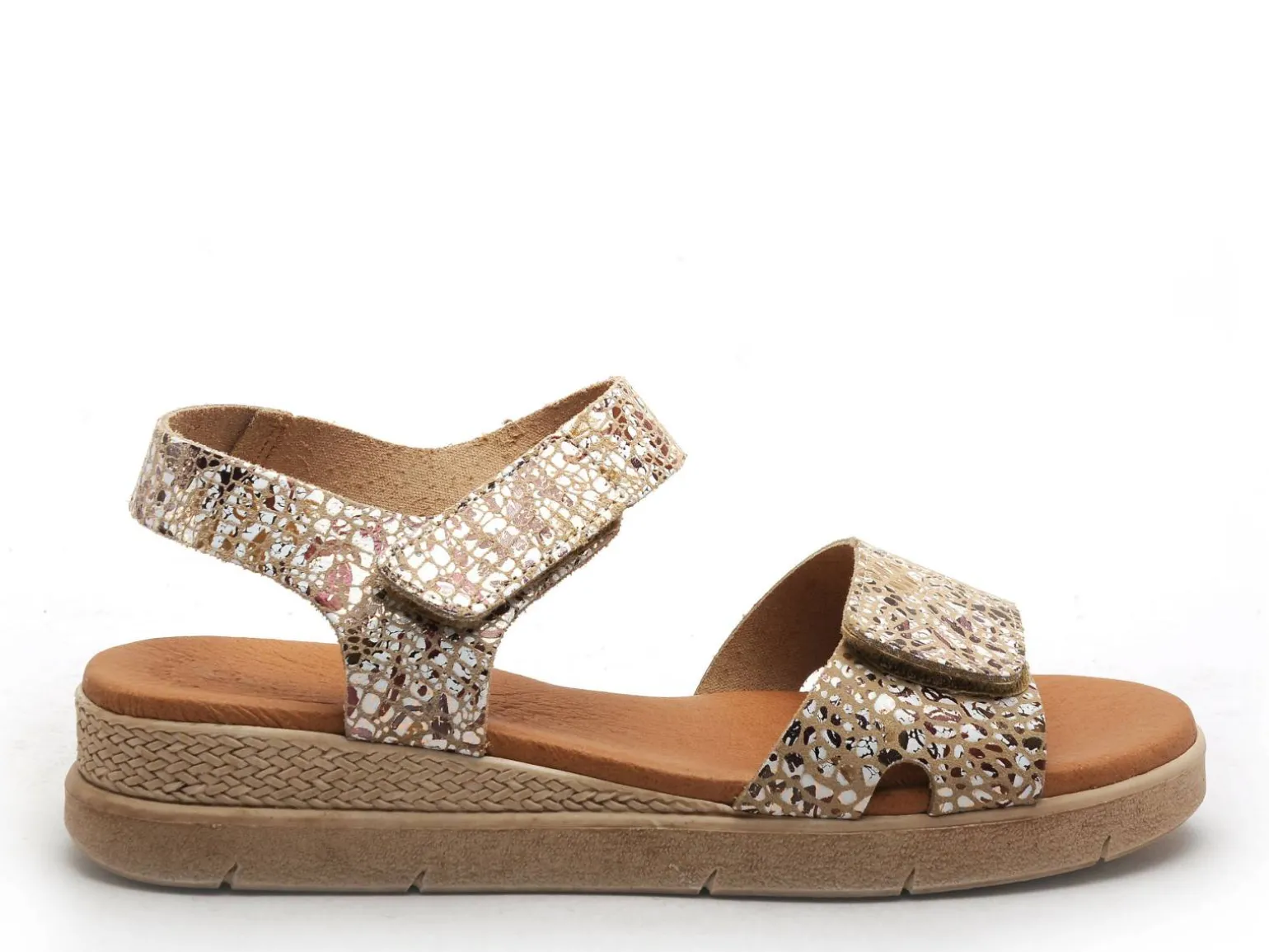 Eva Frutos 5265 MULTI Beige Sandales à Talons Femme
