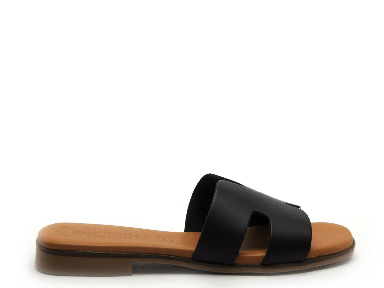 Eva Frutos 3053 Noir Mules et Sabots Plats Femme